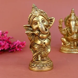 Brass Cute Baby Ganesh Idol
